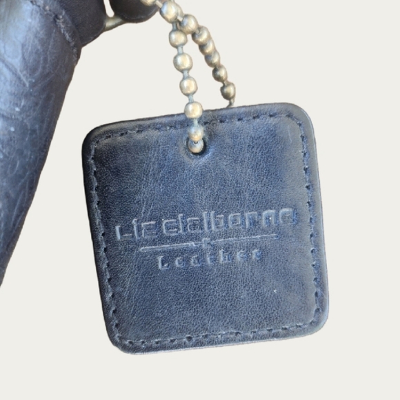 Vintage Rare Liz Claiborne Spruce Green Paisley Embossed Shoulder Bag - Picture 4 of 17